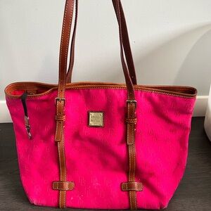 Fuchsia Dooney and Bourke Tote Bag
